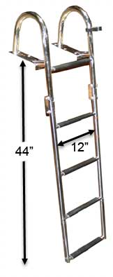 5 step telescoping folding ladder