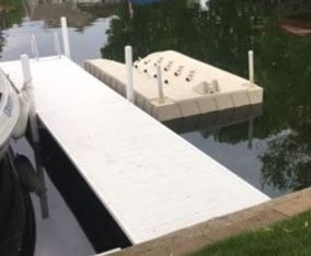 Installing Jet-ski docks and watercraft floats